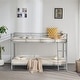 preview thumbnail 2 of 32, Twin Round Pipe Bunk Low Bed Guardrail Angled Ladder Iron Bed USA