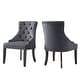 preview thumbnail 13 of 13, Benchwright II Tufted Wingback Chairs (Set of 2) by iNSPIRE Q Bold Dark Grey Velvet