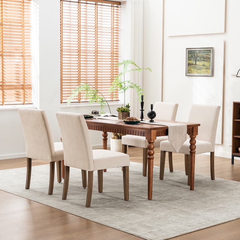 Upholstered Dining Chairs Set of 4, Armless Kitchen Chairs