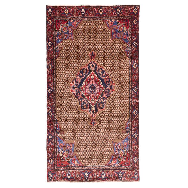 ECARPETGALLERY Hand-knotted Anatolian Brown Wool Rug - 4'11 x 9'6