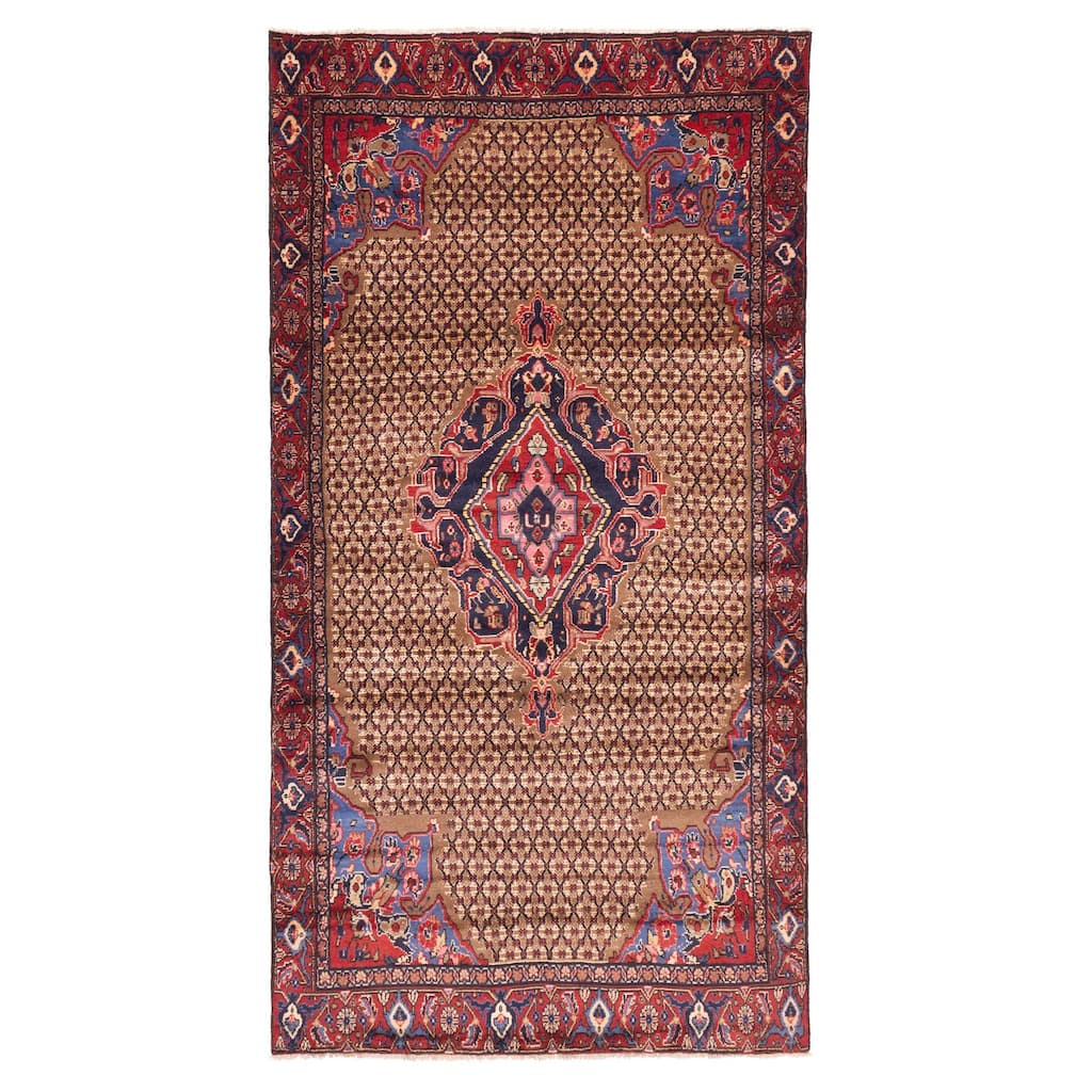 ECARPETGALLERY Hand-knotted Anatolian Brown Wool Rug - 4'11 x 9'6
