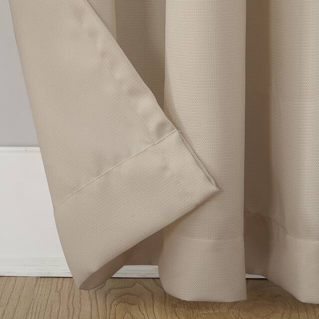 No. 918 Sora Casual Textured Grommet Curtain Panel, Single Panel