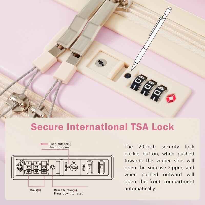 3-Piece Modern Front-Opening Luggage Expandable Luggage with USB Port, Spinner Wheels and TSA Lock, for Boarding Travel