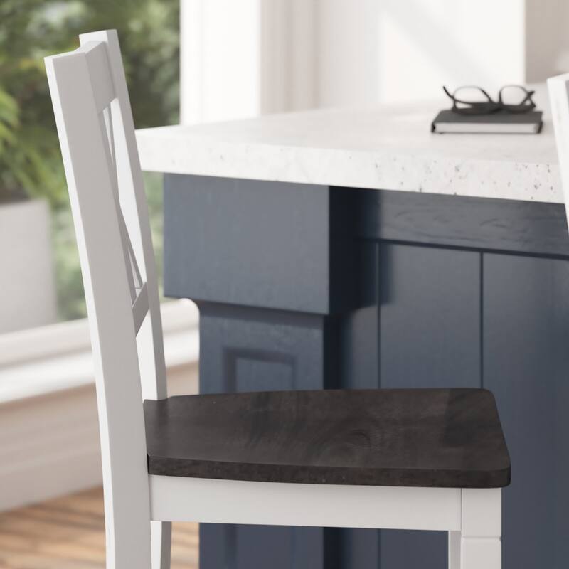 Modern Farmhouse Wooden Counter Stools