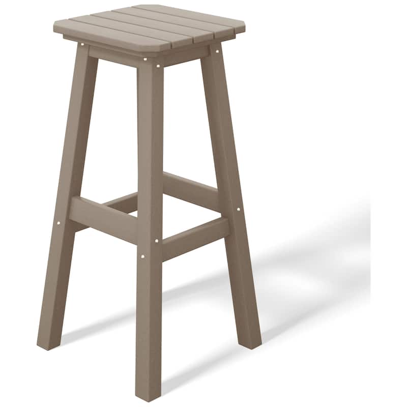 Laguna Hdpe All Weather Outdoor Patio 29" Square Bar Stool (Set Of 3)