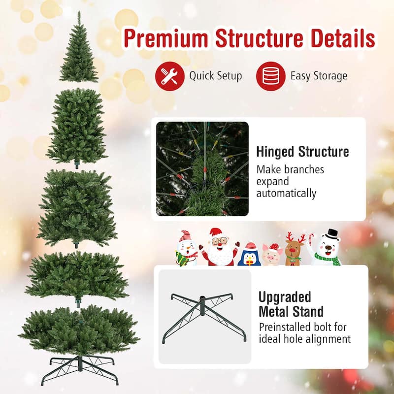 Prelit Pencil Christmas Artificial Xmas Tree Holiday Decoration Tree