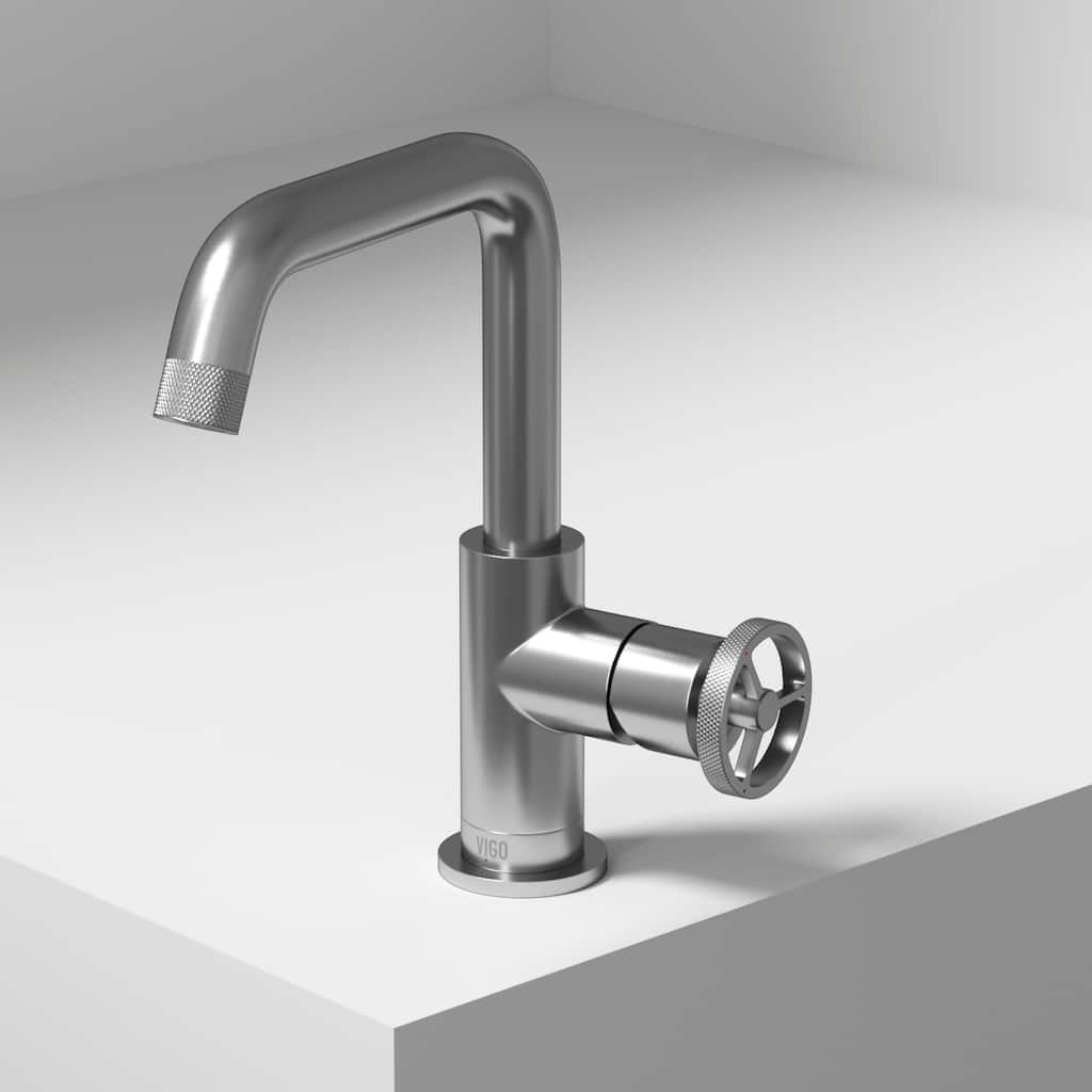 VIGO Cass 9" H Single Handle Single Hole Bathroom Faucet