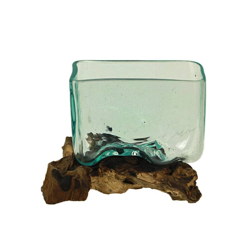 Teak Driftwood Decorative Bowl/Vase - 5.75" High - Home And Patio