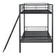 preview thumbnail 7 of 7, Furniture of America Landers Modern Twin over Twin Metal Bunk Bed with Attached Angled Ladder