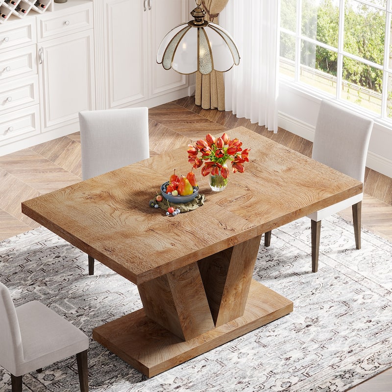 47” Farmhouse Small Rectangle Dining Table for Kitchen Dining Room