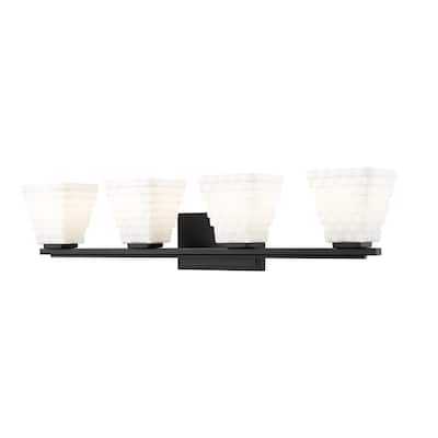 Z-Lite Annalise 4 Light Vanity - Matte Black