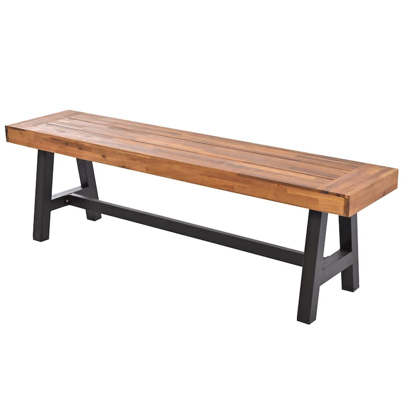 Roomfitters GO Outdoor Wood Dining Set For 7-8 Person, Outdoor Dining Furniture With Removable Cushions