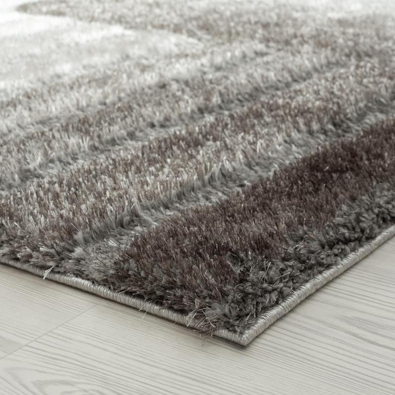 Luxe Weavers Shag Geometric Plush Area Rug, Indoor Carpet