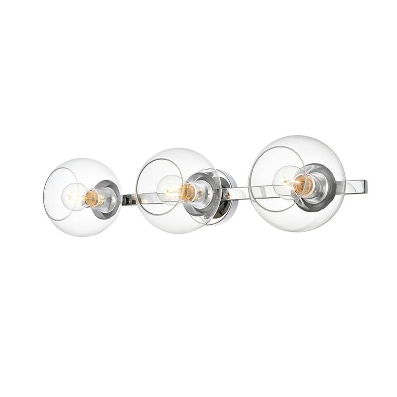 Roger 1 Light Black and Clear Bath Sconce