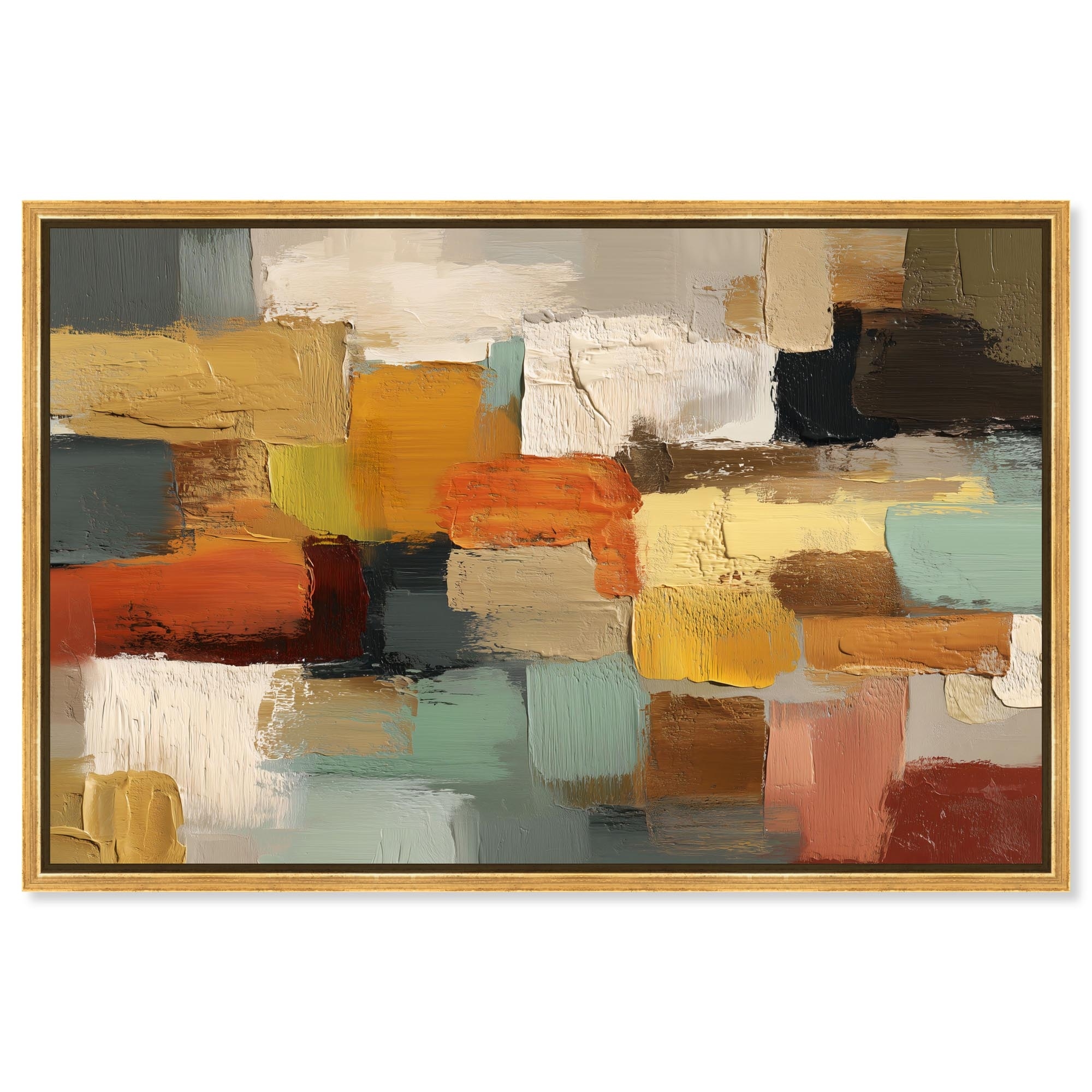 Urban Patchwork II Abstract Wall Art Canvas Print by Art Remedy