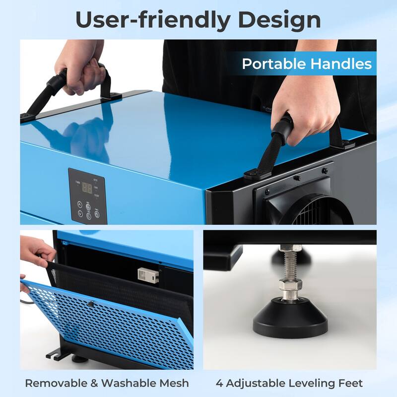 Costway 155 Pint Crawl Space Dehumidifier Commercial Dehumidifier with - See Details