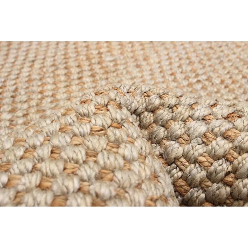 ECARPETGALLERY Flat-Weave Palas Denizli Light Khaki Jute Kilim - 5'0 x 8'3