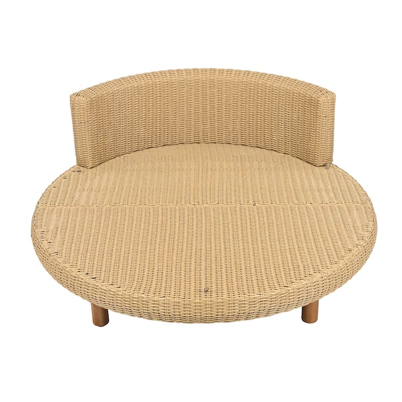 Christopher Knight Home - Jennie 63" Wicker Round Outdoor Daybed with Waterproof Cushions