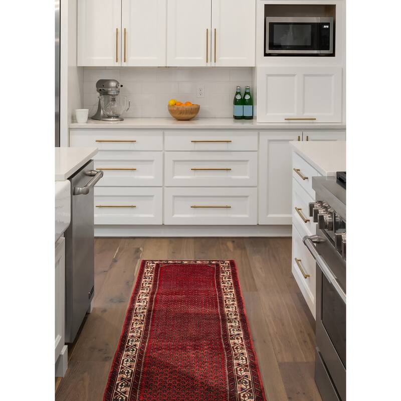 ECARPETGALLERY Hand-knotted Andelz Red Wool Rug - 2'8 x 9'10