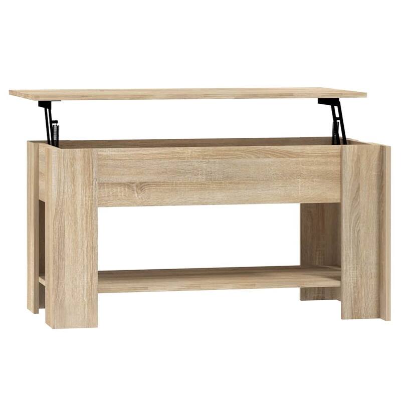 vidaXL Coffee Table Lift Top End Table Accent Side Sofa Table Engineered Wood - 39.8" x 19.3" x 20.5"