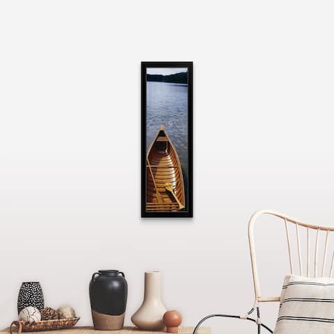 "Canoe on Walden Pond MA" Black Framed Print