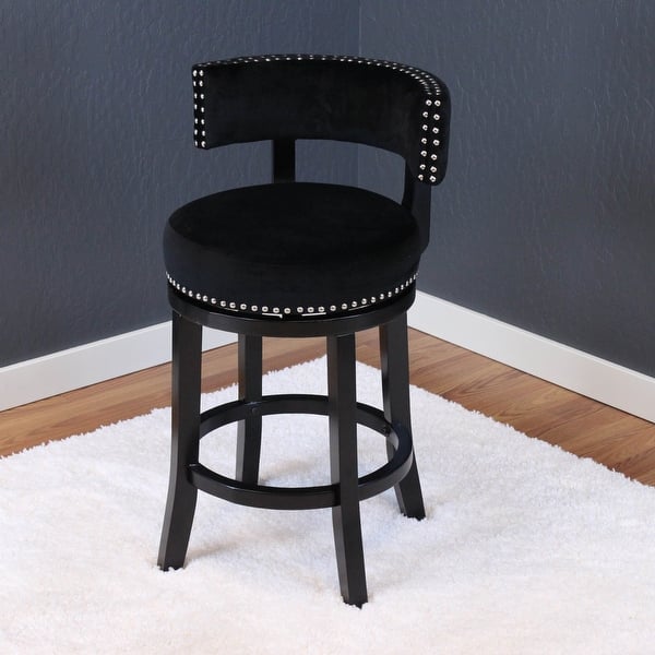 slide 1 of 22, Silver Orchid Sonja Velvet Swivel Counter Chair
