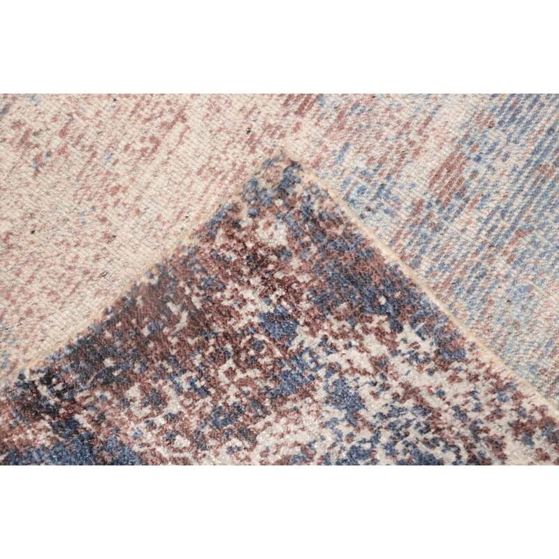 Hand Knotted Oriental Viscose Silk Carpet Modern All-Over Oranges & Rust Abstract Area Rug - 5' 11'' X 3' 11''