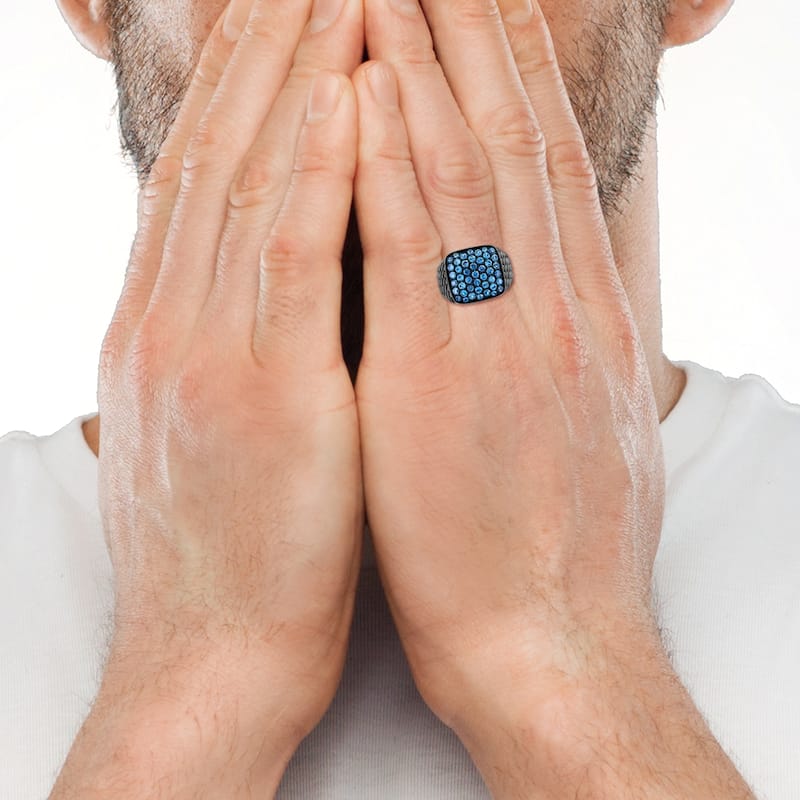 EFFY Men's 925 Sterling Silver London Blue Topaz Ring