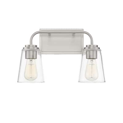 Meridian M80043 2 Light 15" Wide Bathroom Vanity Light with Tapered