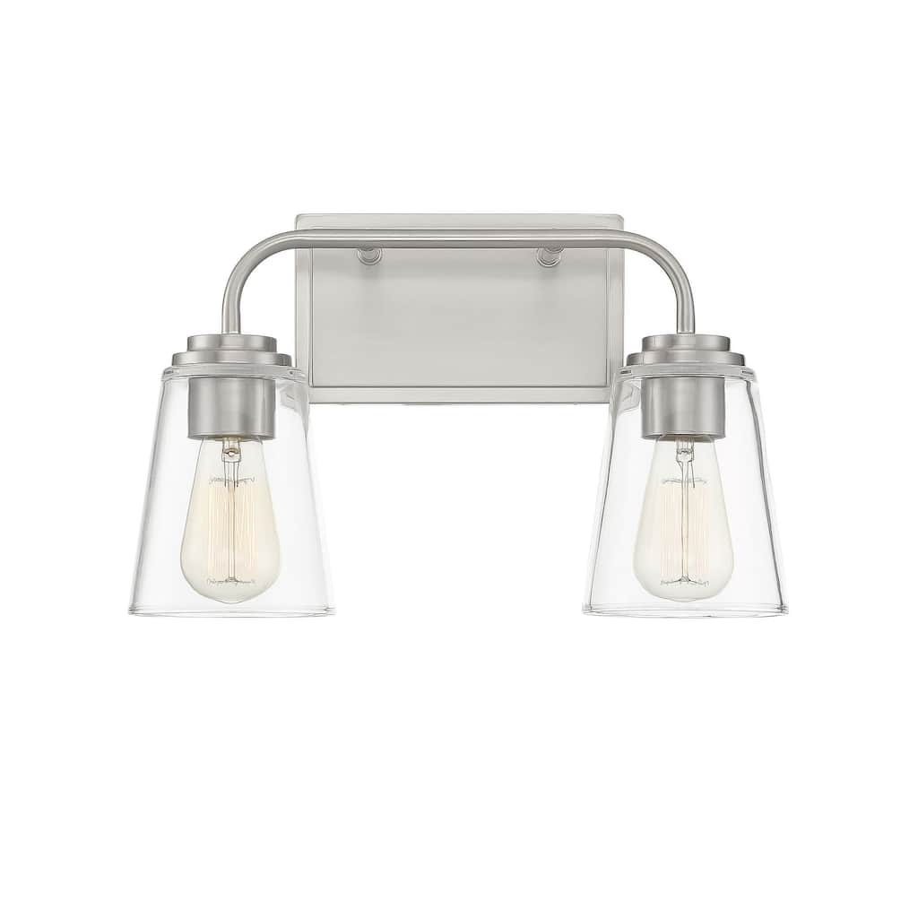 Meridian M80043 2 Light 15" Wide Bathroom Vanity Light with Tapered