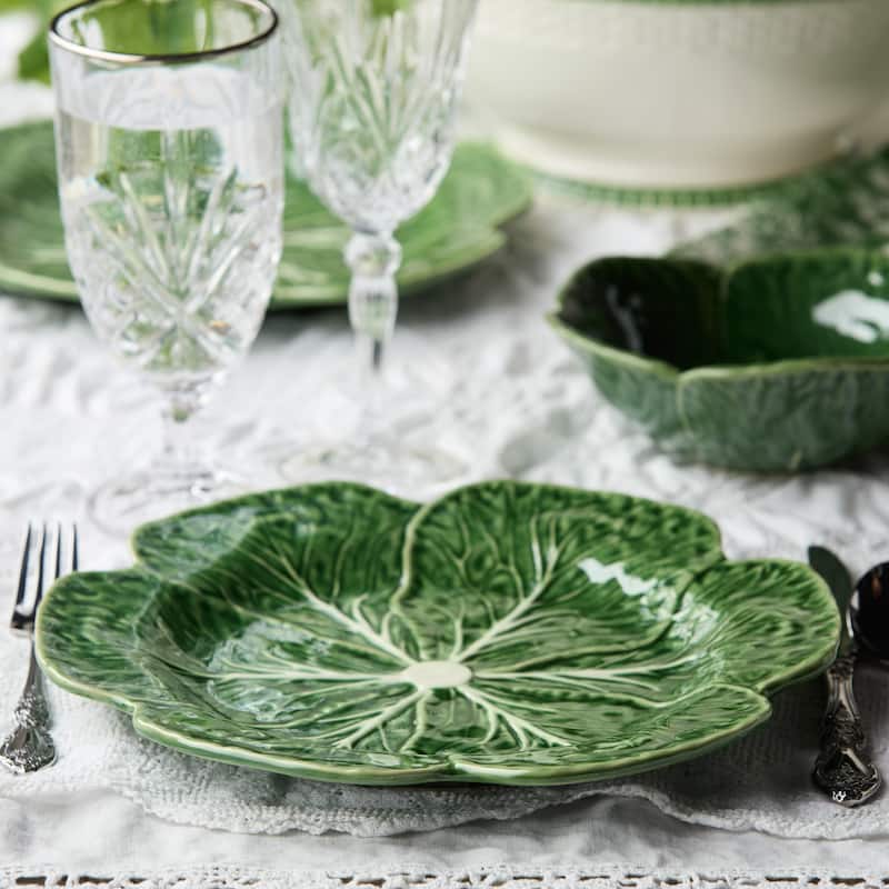 Certified International Le Jardin Set of 4 Cabbage 3-D Dinner Plate 11" - 11"W x 11"D x 1.25"H