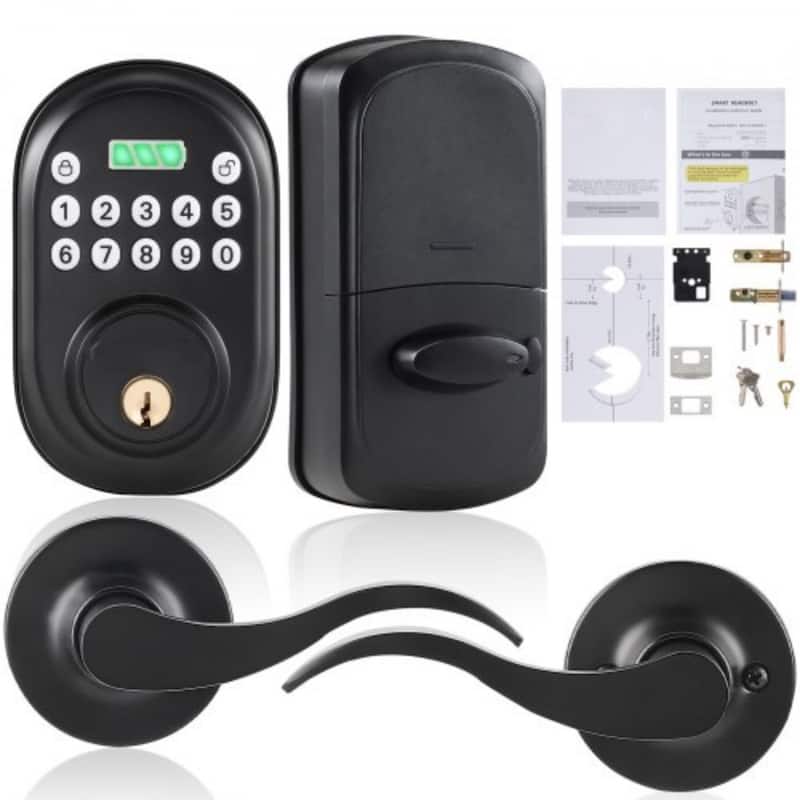 Electronic Keypad Door Lock with Auto-Locking Deadbolt - 4.8 x 2.8 in
