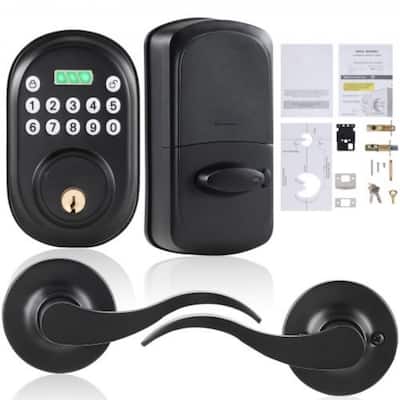 Electronic Keypad Door Lock with Auto-Locking Deadbolt - 4.8 x 2.8 in