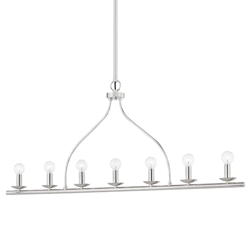 Mitzi by Hudson Valley Kendra 7-light Linear, Island Pendant - Polished Nickel