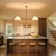 preview thumbnail 4 of 22, Rennnsan 2-Light Modern Black/Gold Linear Fabric Cone Large Pendant Light for Kitchen Island