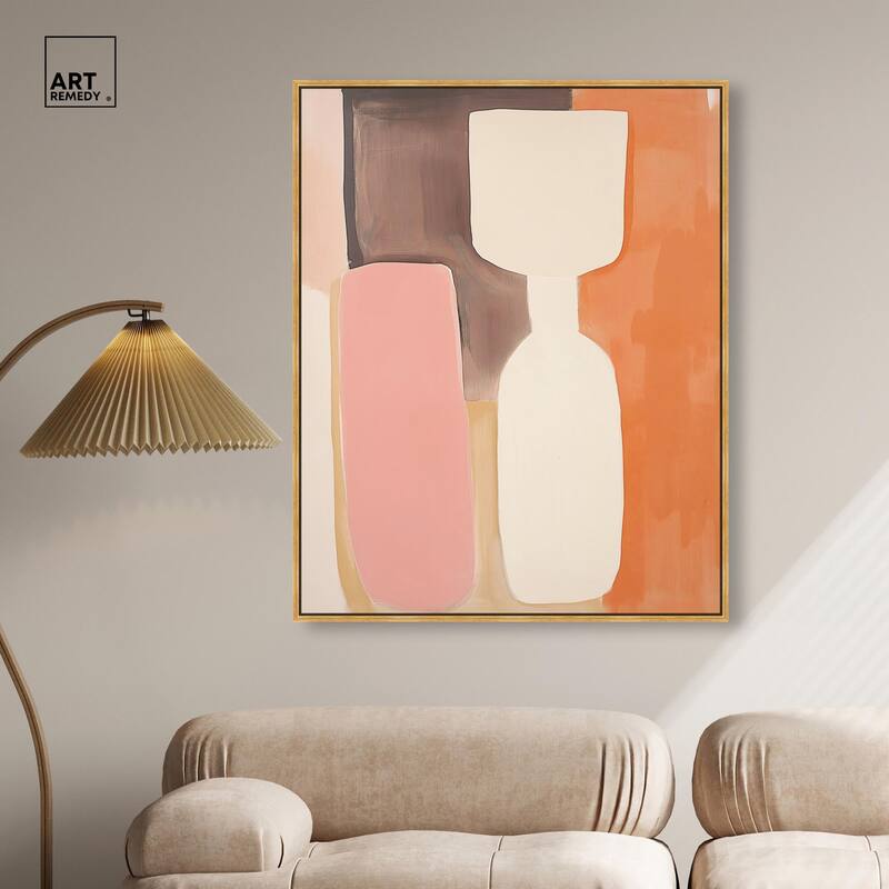 Peach Echoes I Canvas by Art Remedy