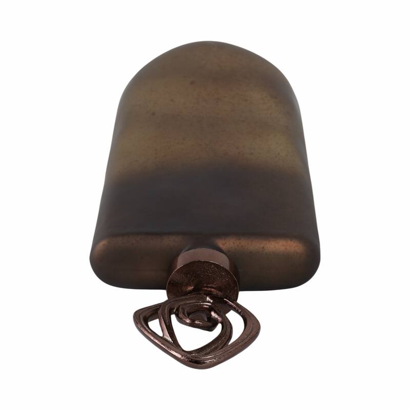 Glass Vase with Aluminum Swirl Top Accent Modern Artistic Design