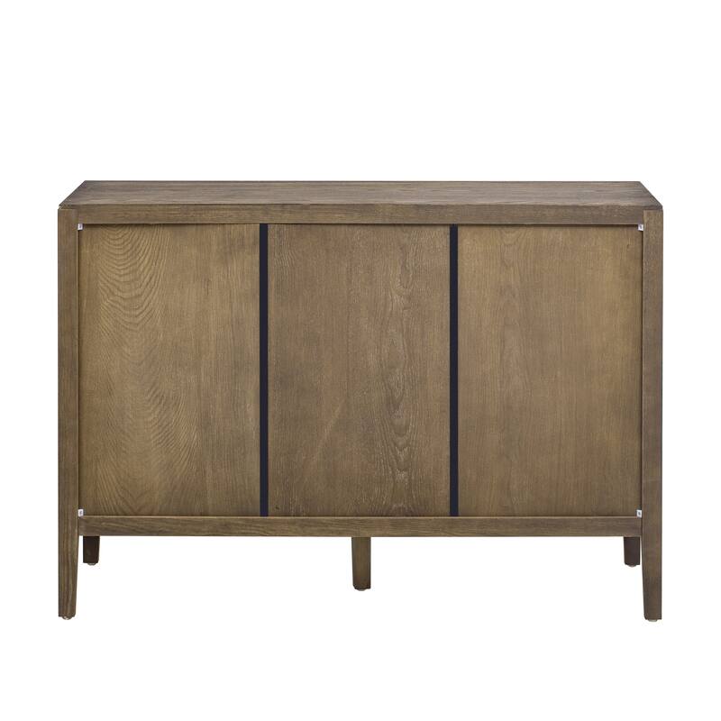 Storage Cabinet Sideboard Wooden Cabinet with 2 Metal handles and 2 Doors for Hallway, Entryway, Living Room
