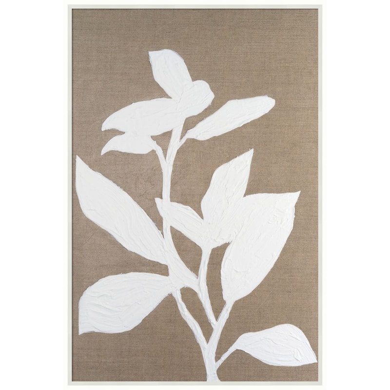 Amanti Art Framed Fabric Pinboard Frosted Linen Floral I by Vanna Lam Printed Bulletin Board - Board Size 24 x 36