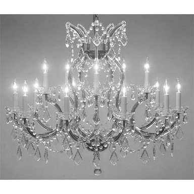 Maria Theresa Crystal Lighting Chandelier -H28" X W37" - Chandeliers For Bedrooms by Overstock.com