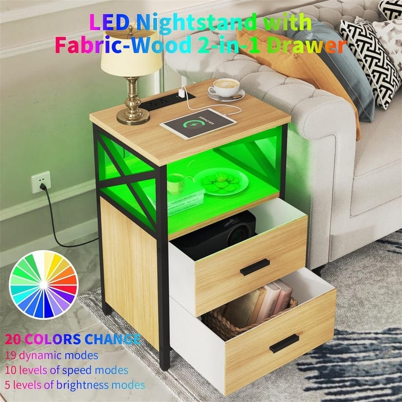 Nightstand with Charging Station