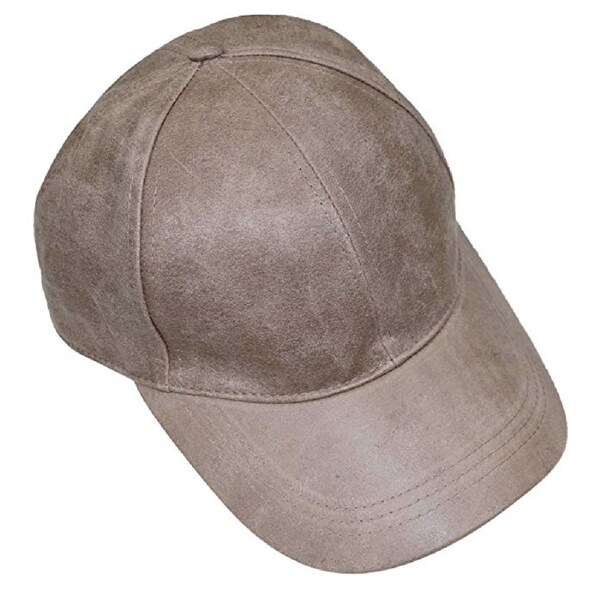 vegan leather baseball cap