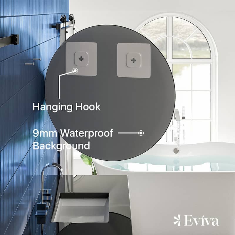 Eviva Round 36" x 36" Circle/Round Modern Frameless Mirror