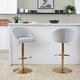 preview thumbnail 64 of 84, Porch & Den Livesey High Back Adjustable Bar Stool with Rounded T Footrest (Set of 2)