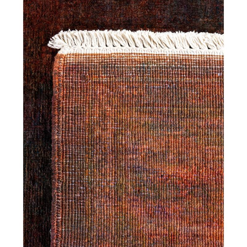 Overdyed One-of-a-Kind Hand-Knotted Area Rug - Orange - 3' 0" x 7' 10"
