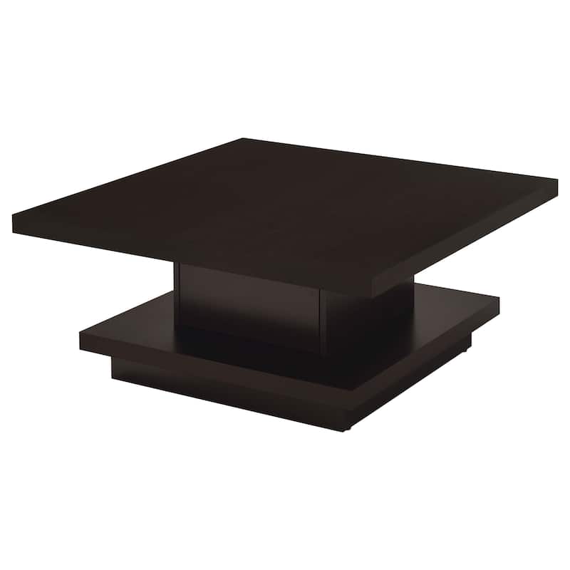 Reston Square Engineered Wood Coffee Table Cappuccino - MDF - Cappuccino