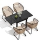 preview thumbnail 19 of 50, 5/7/11-Piece Set Outdoor Aluminum Extendable Patio Dining Set Rectangle Table with Rattan Chairs