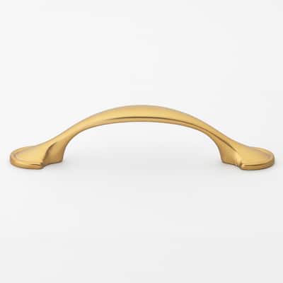 GlideRite 5-Pack 3 in. Center Gold Arch Cabinet Pulls - Brass Gold