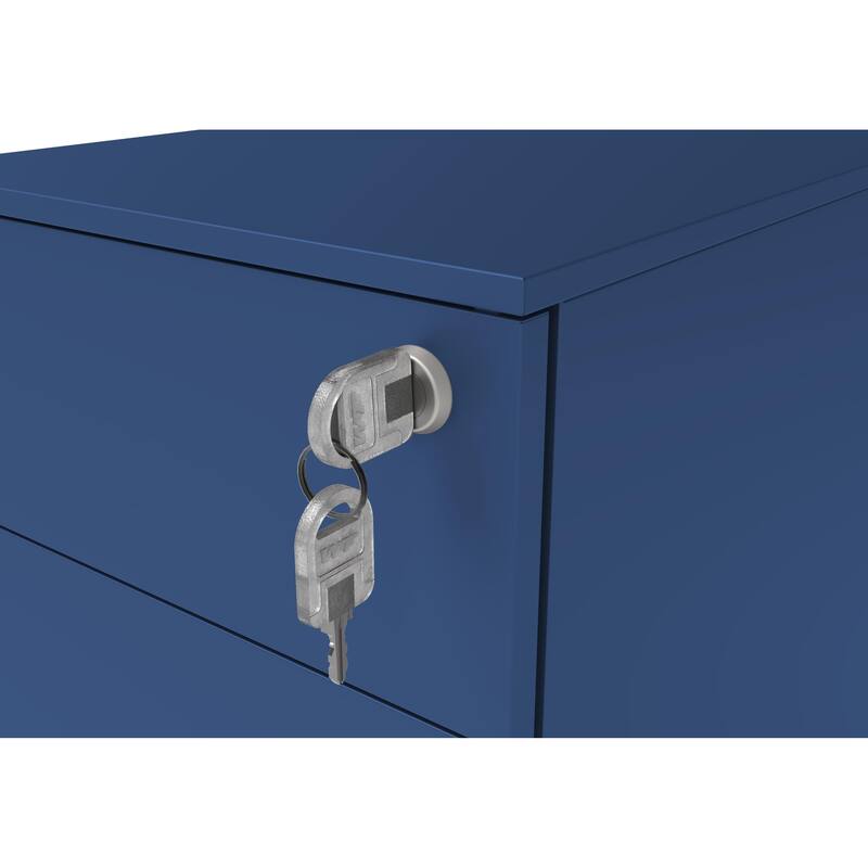 Owen Urban Metal Matte Lockable 3-Drawer Mobile File Cabinet by Furniture of America