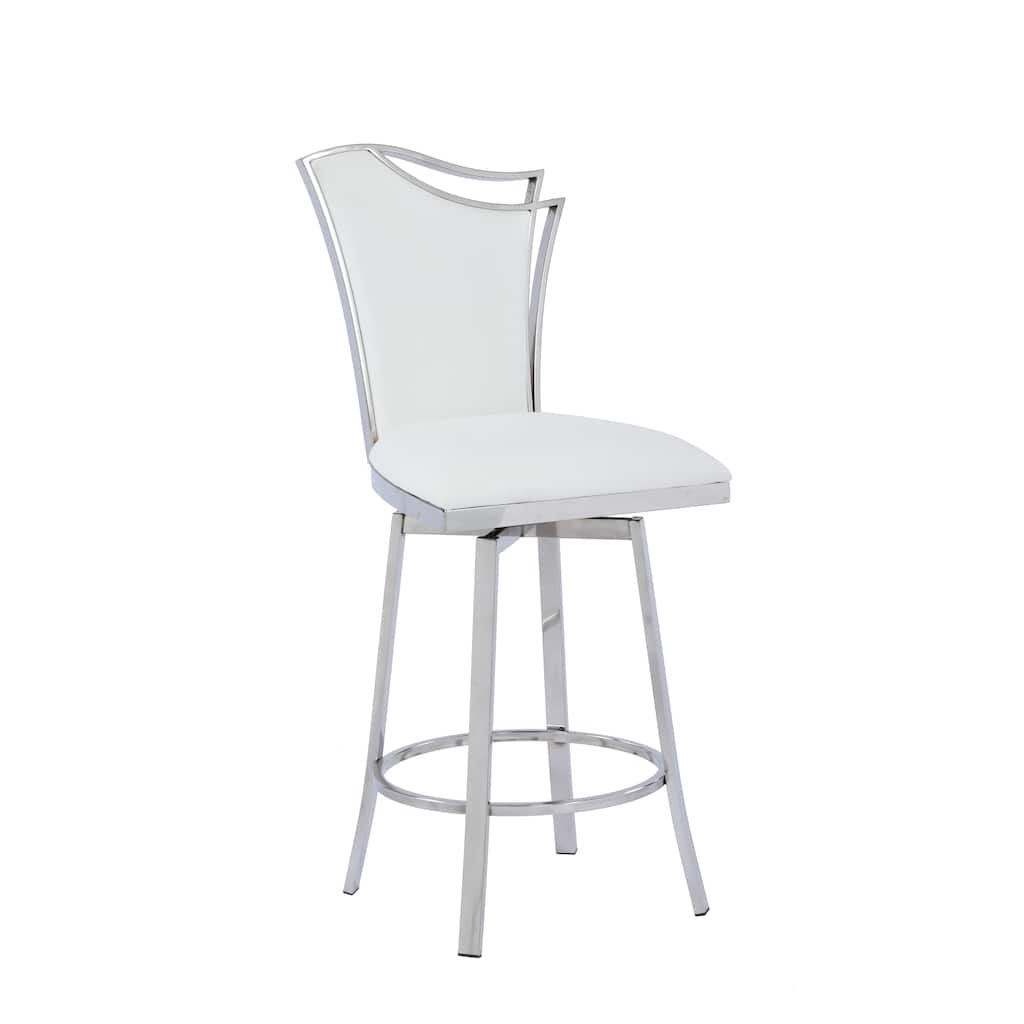 Somette Nana Swivel Counter Stool with Design Back